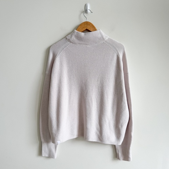LULULEMON • Merino Wool-Blend Ribbed Turtleneck in Heathered Natural Ivory - Picture 6 of 10